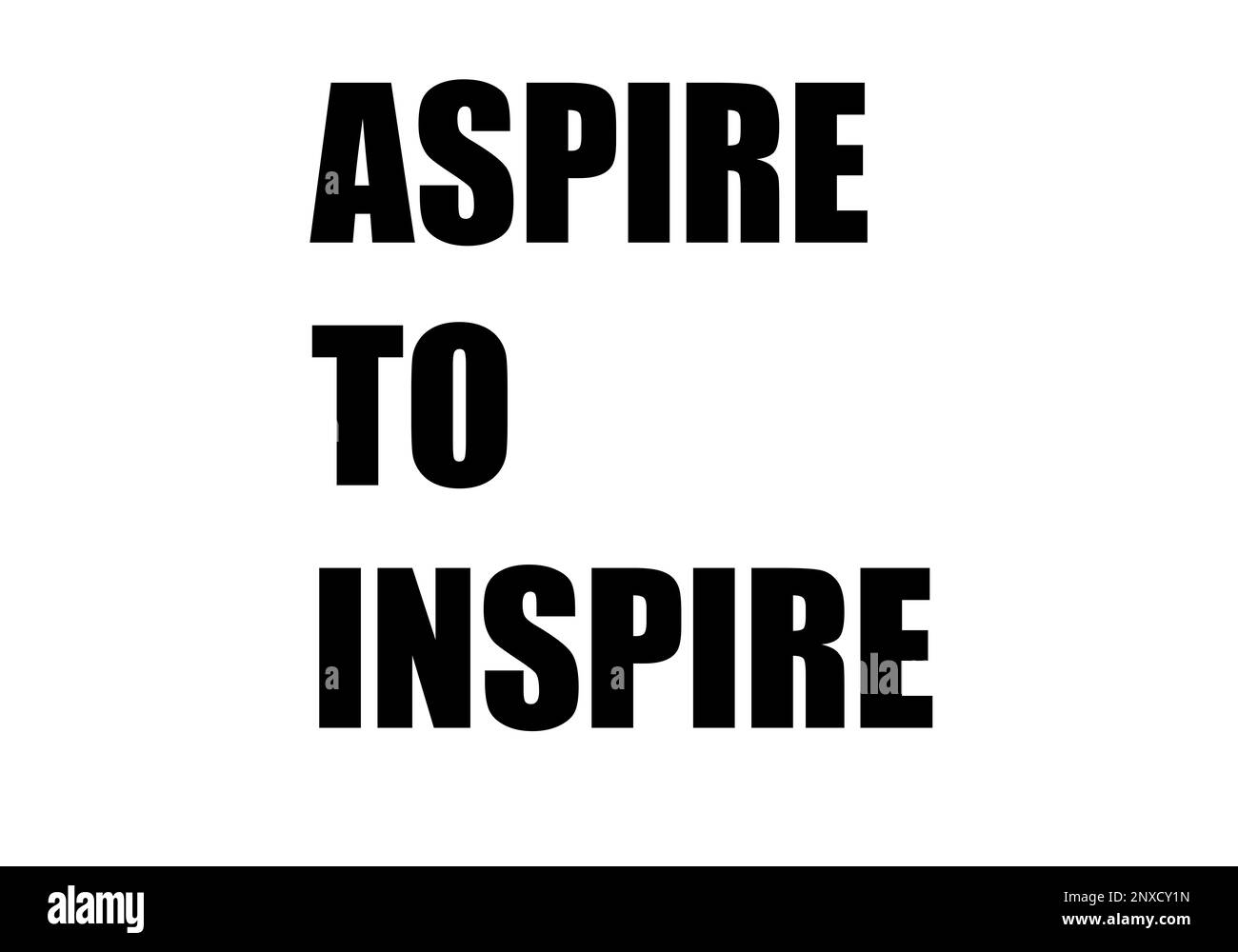 Aspire to inspire motivational quotes stock photo alamy