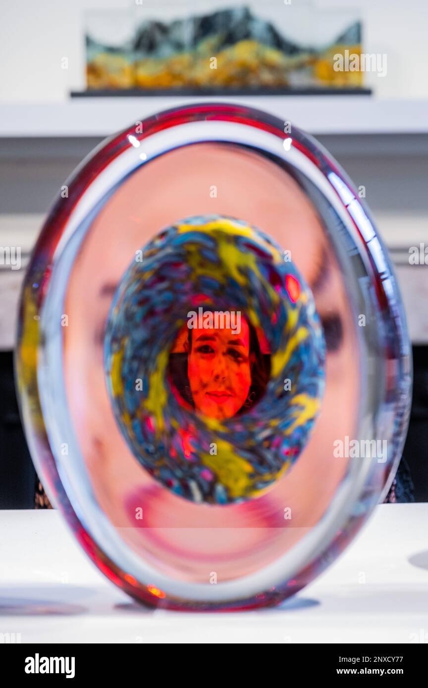 London, UK. 1st Mar, 2023. Glass works by Tim Rawlinson on the London