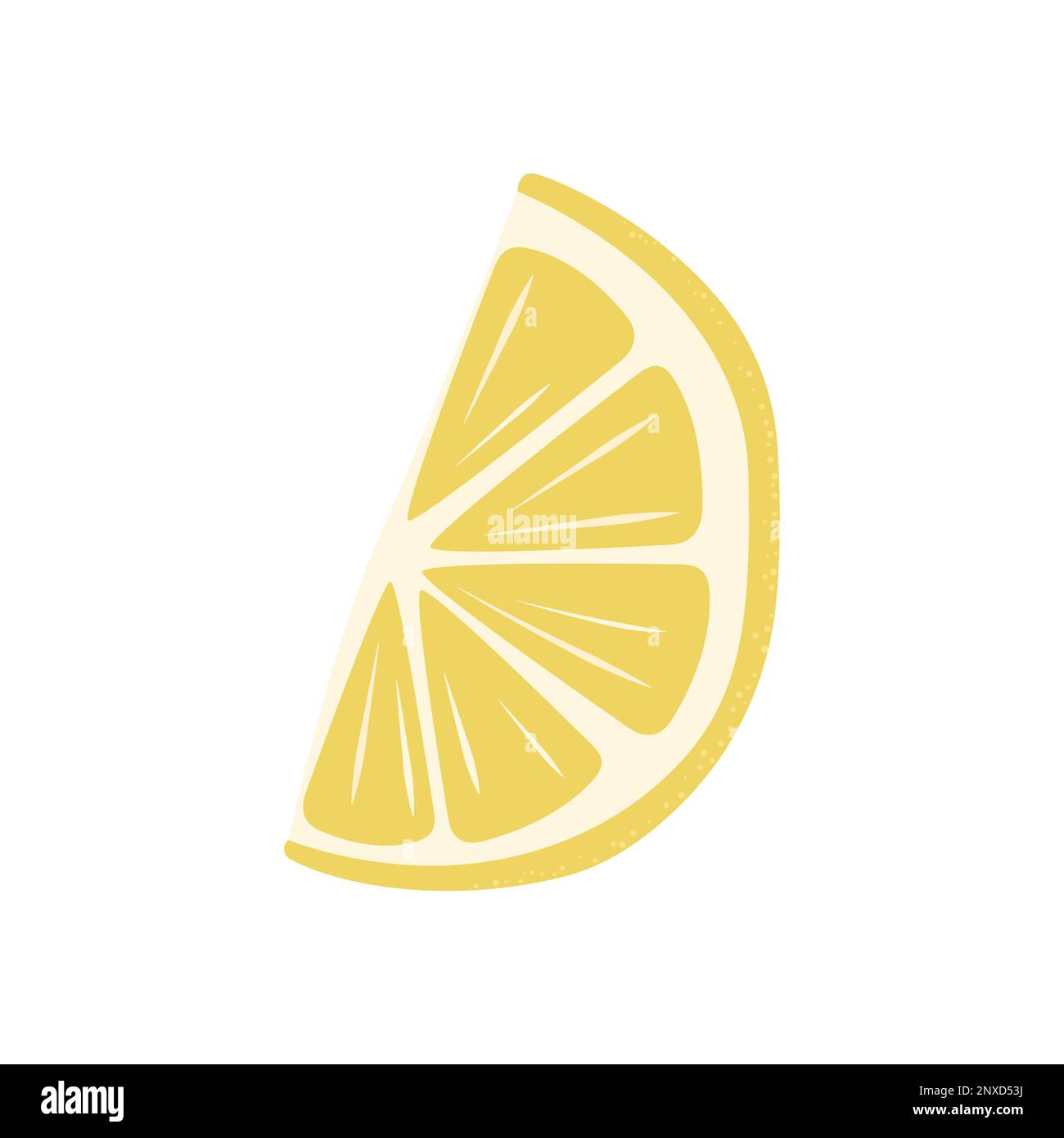 One lemon isolated on white background tropical fruit flat Stock Vector ...