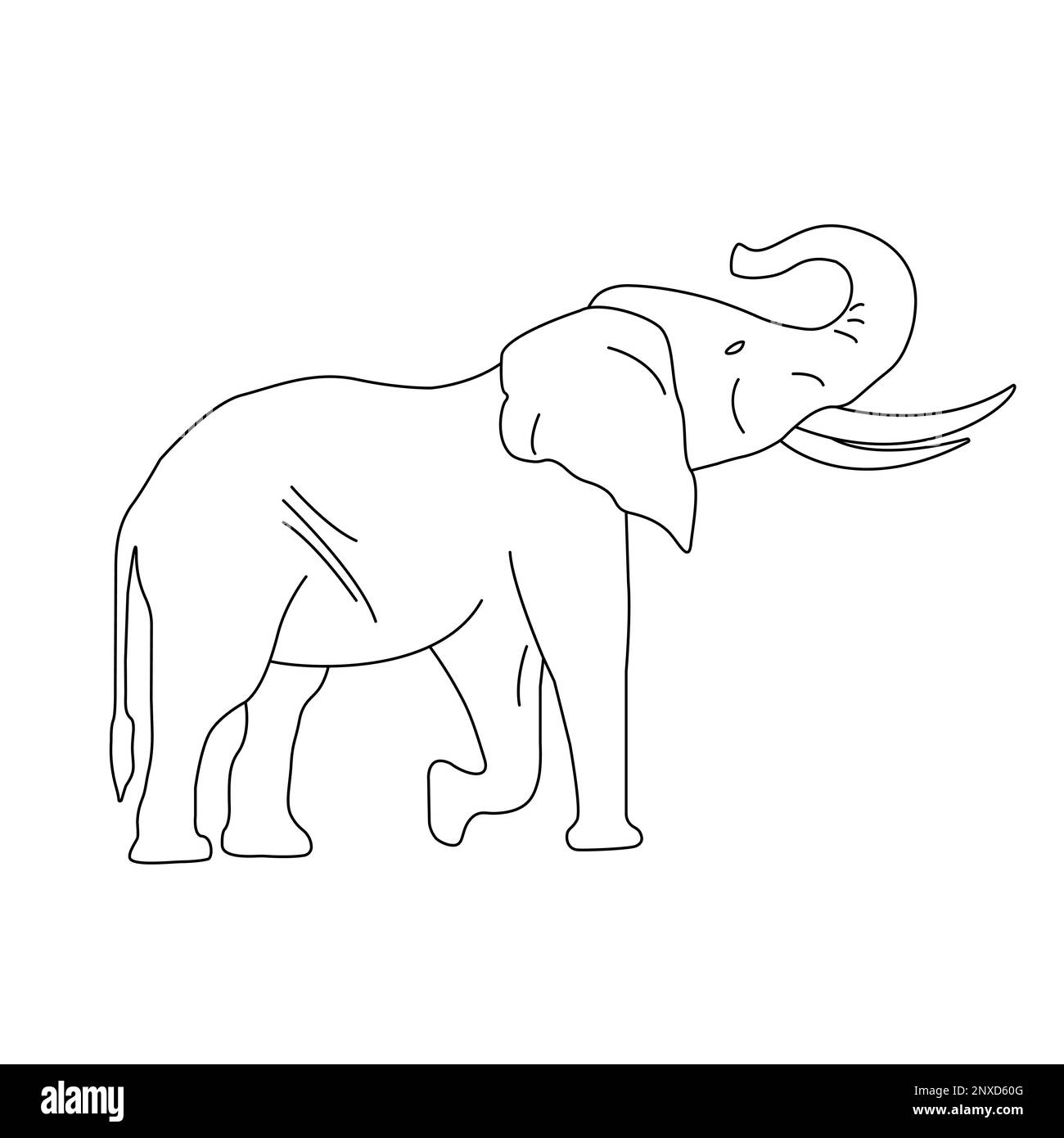 Elephant drawing Black and White Stock Photos & Images - Alamy