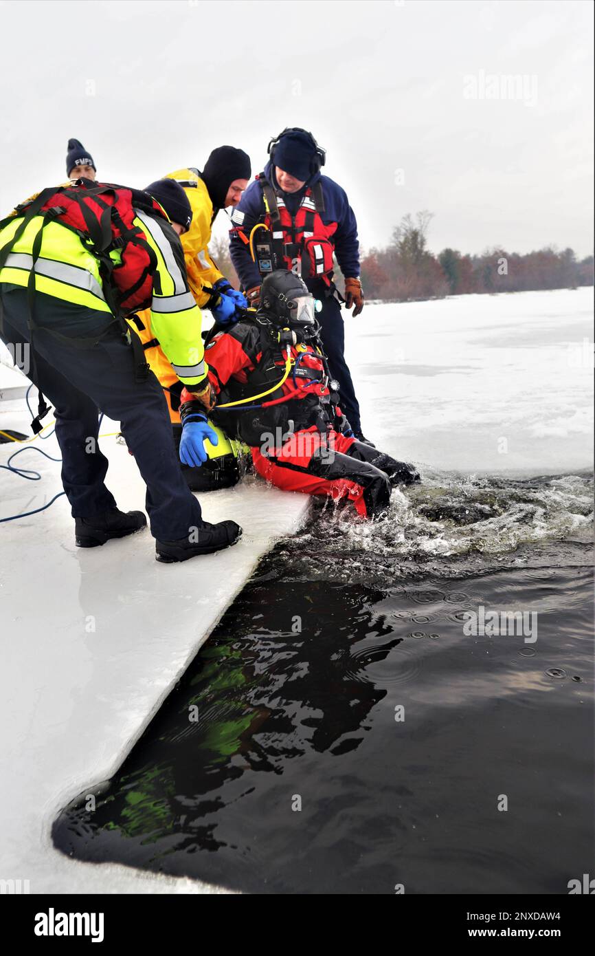 Firefighters with the Directorate of Emergency Services Fire Department ...