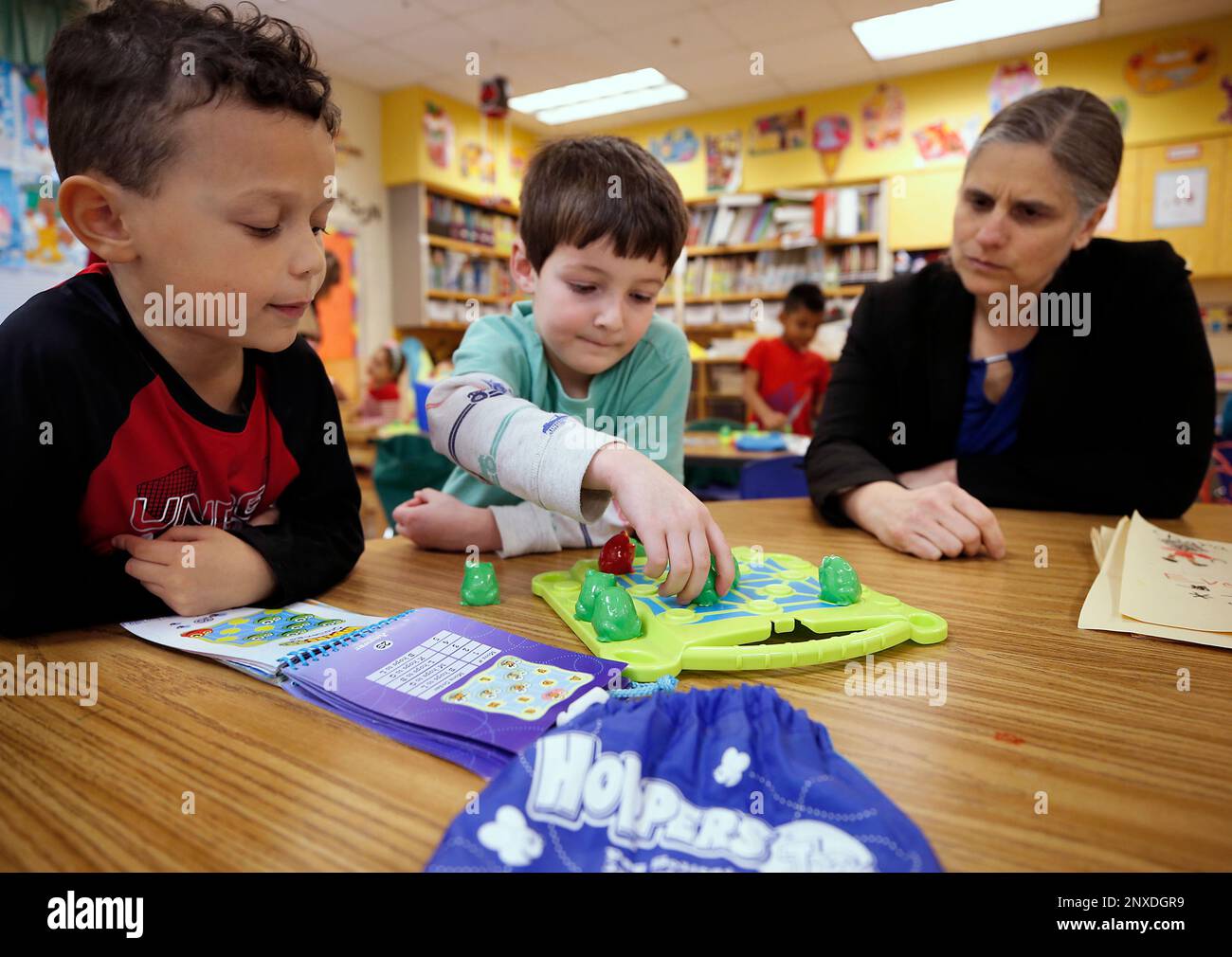 In this Thursday, Jan. 25, 2018 photo, Elizabeth Scott Elementary