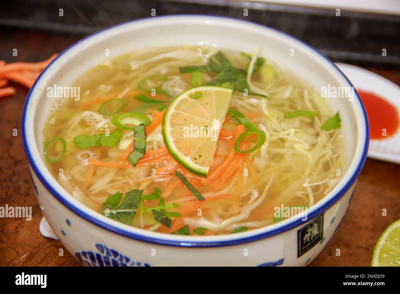 This March 12, 2018 photo shows a cabbage soup made with ginger and