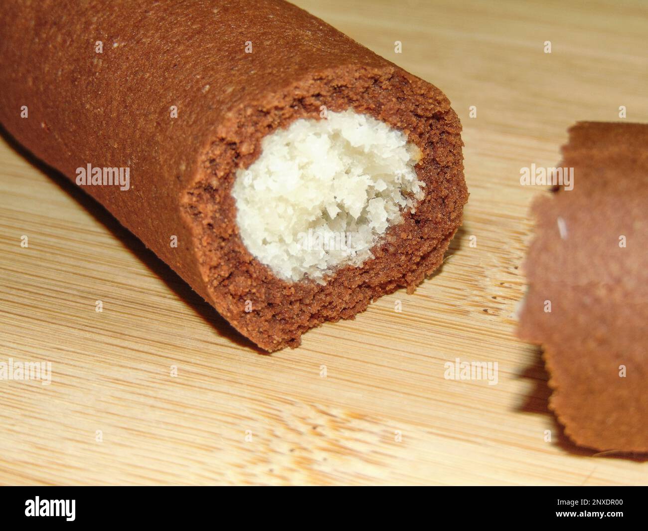 whole wheat flour bar, cocoa powder, coconut oil, sea salt Stock Photo