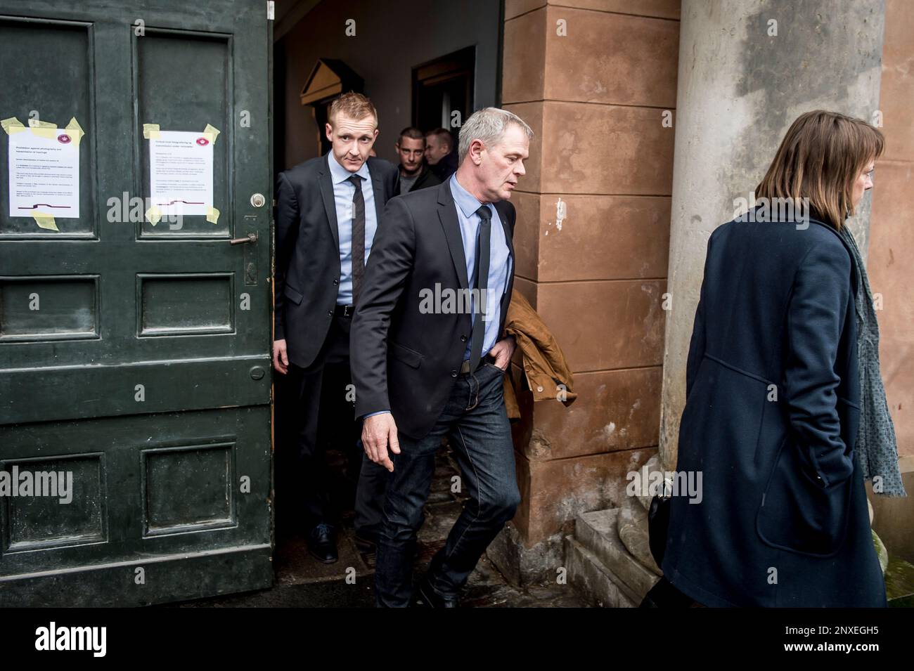 Prosecutor Jakob BuchJepsen, left, and deputy police director Jens