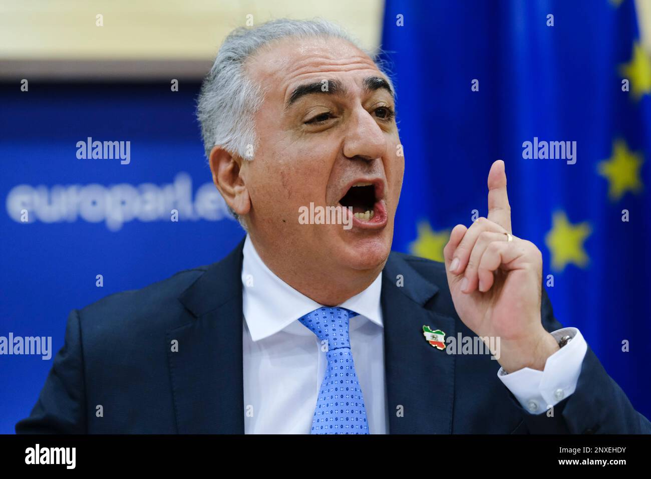 Brussels belgium 01st mar 2023 crown prince of iran reza pahlavi