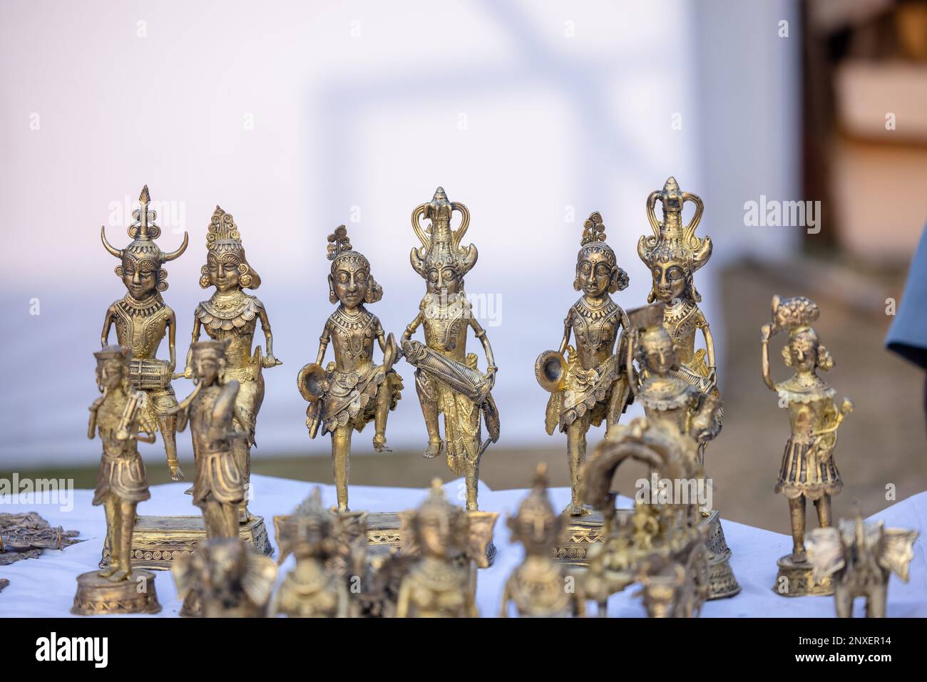 Brass metal art, Handmade indian cultural sculpture souvenir made with