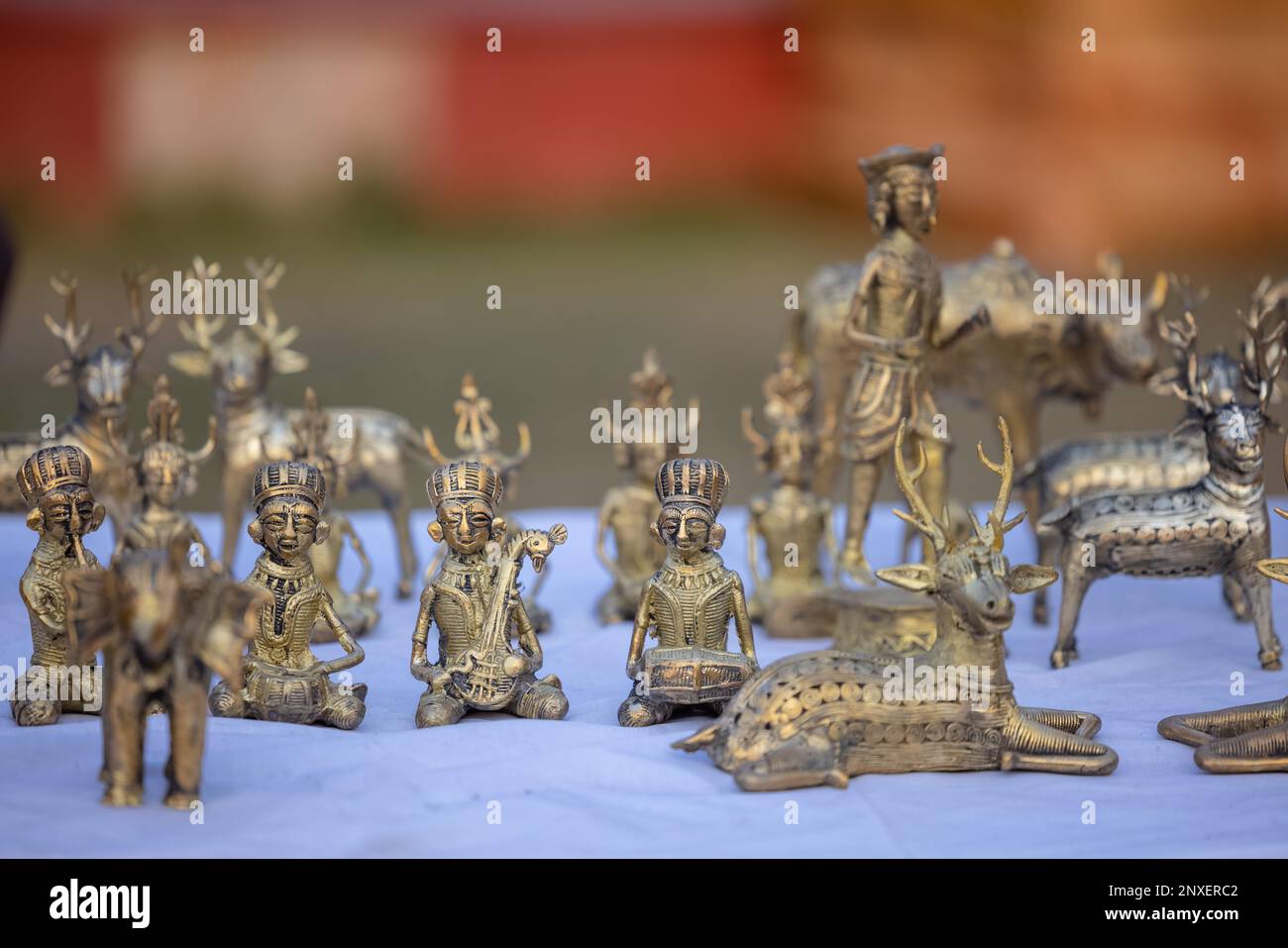 Brass metal art, Handmade indian cultural sculpture souvenir made with