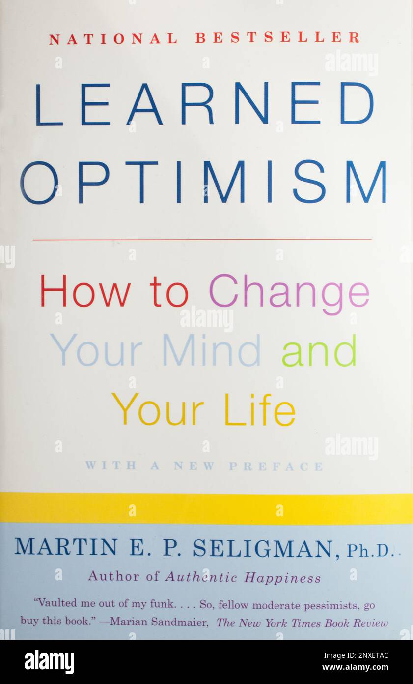 The book, Learned Optimism by Martin E.P Seligman Stock Photo