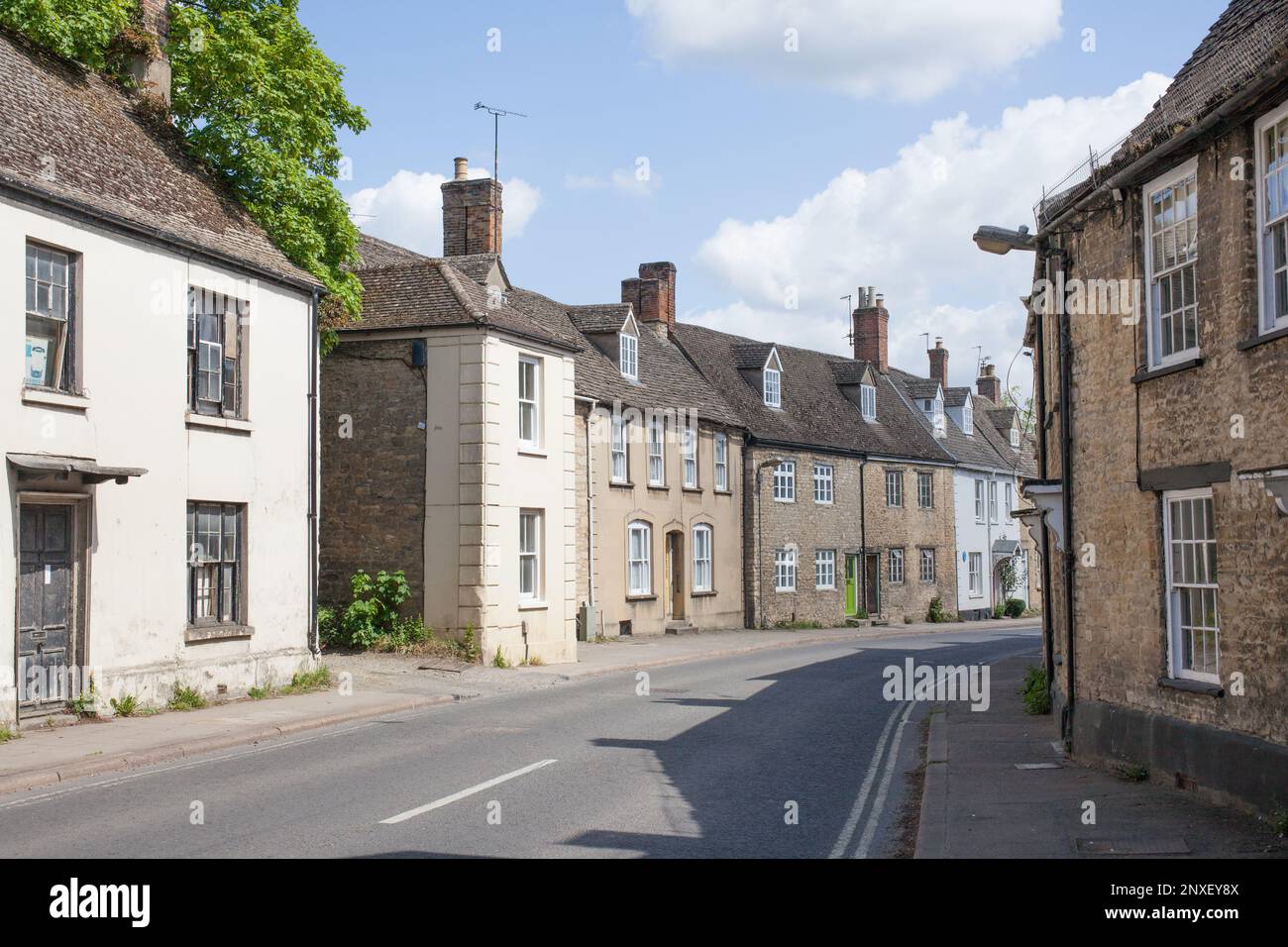 Houses on West End in Witney, Oxfordshire in the UK Stock Photo Alamy