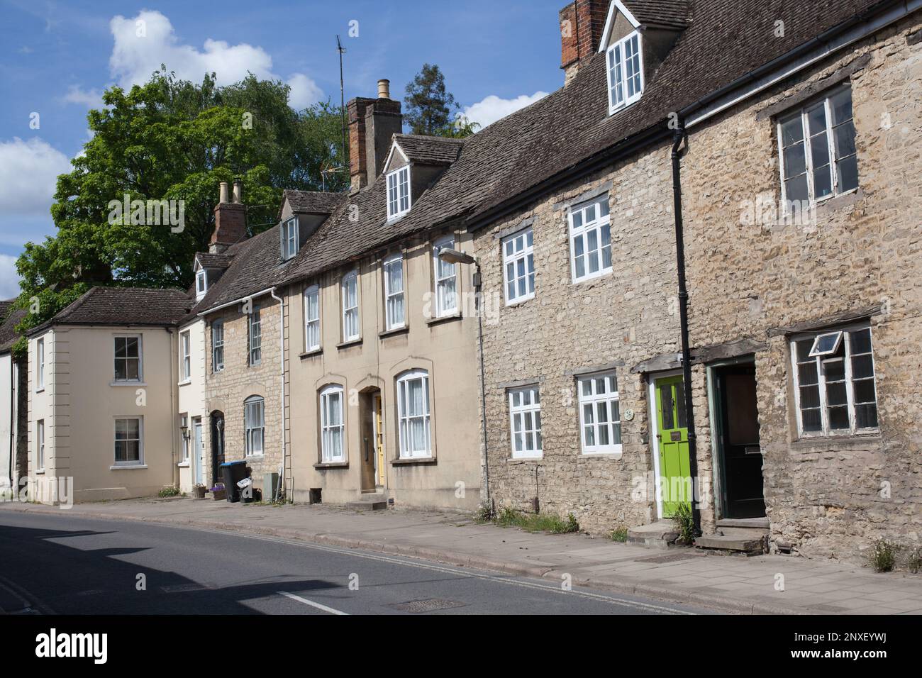 Houses on West End in Witney, Oxfordshire in the UK Stock Photo Alamy
