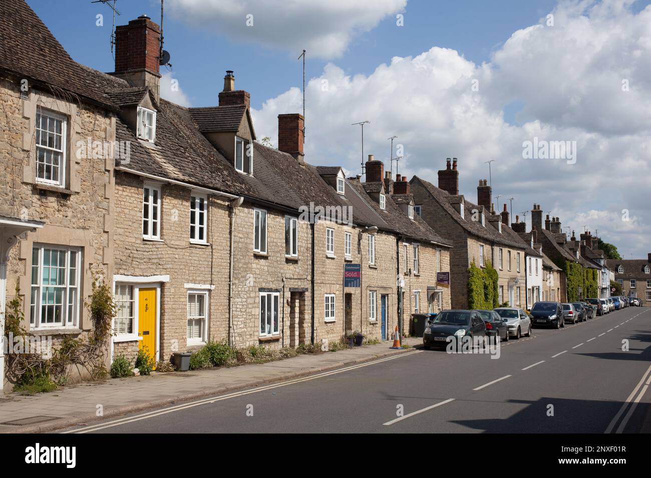 Houses on West End in Witney, Oxfordshire in the UK Stock Photo Alamy