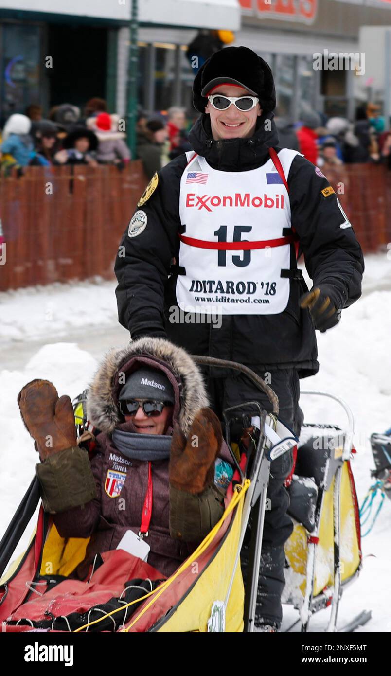 Rookie Matt Hall of Two Rivers, Alaska, at the ceremonial start for the