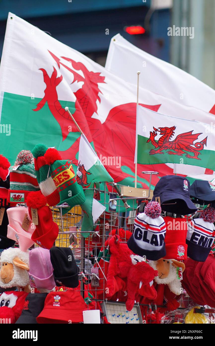 Wales v England SIx Nations pre match build up in Cardiff, 25th Feb