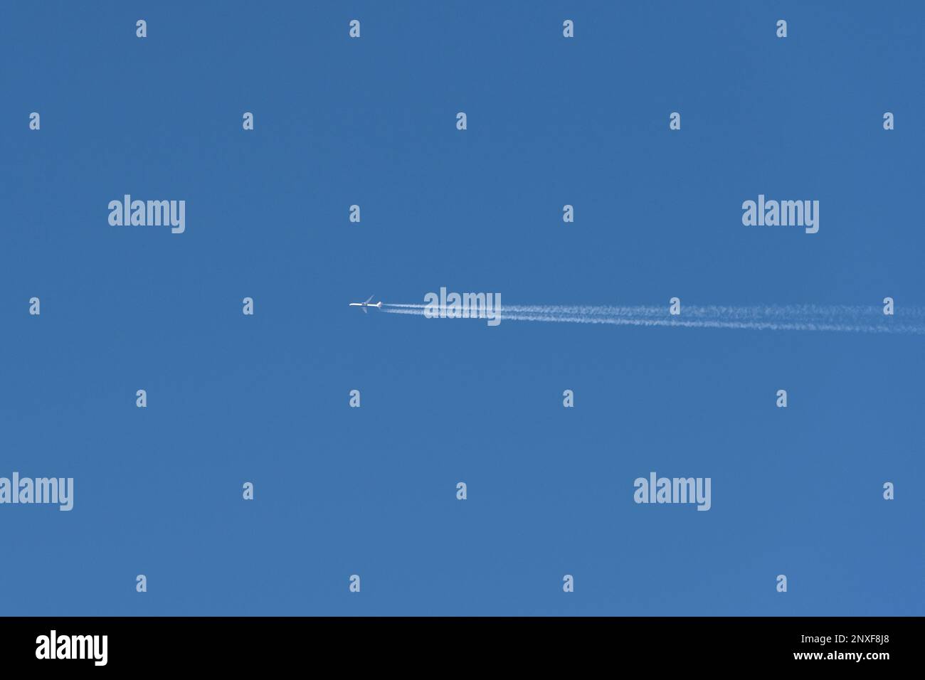 jet plane in flight Stock Photo
