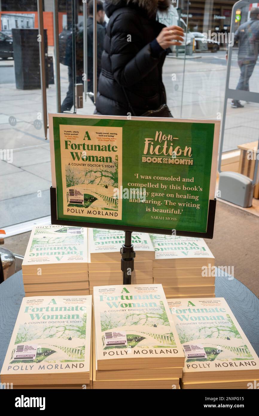 A display showing bookseller Waterstones's nonfiction Book of the