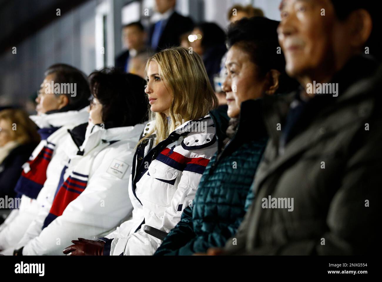 Ivanka Trump, daughter of U.S. President Donald Trump, watches the