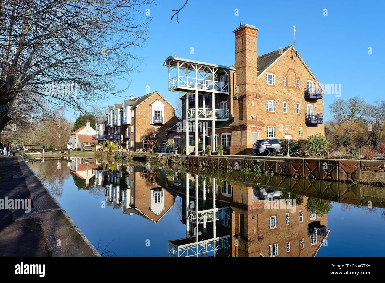 Modern waterside apartments developed from old industrial buildings on