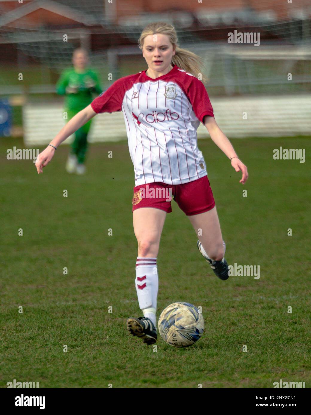 Wem, United Kingdom, 26th. February, 2023 Beth Artemiou of Northampton