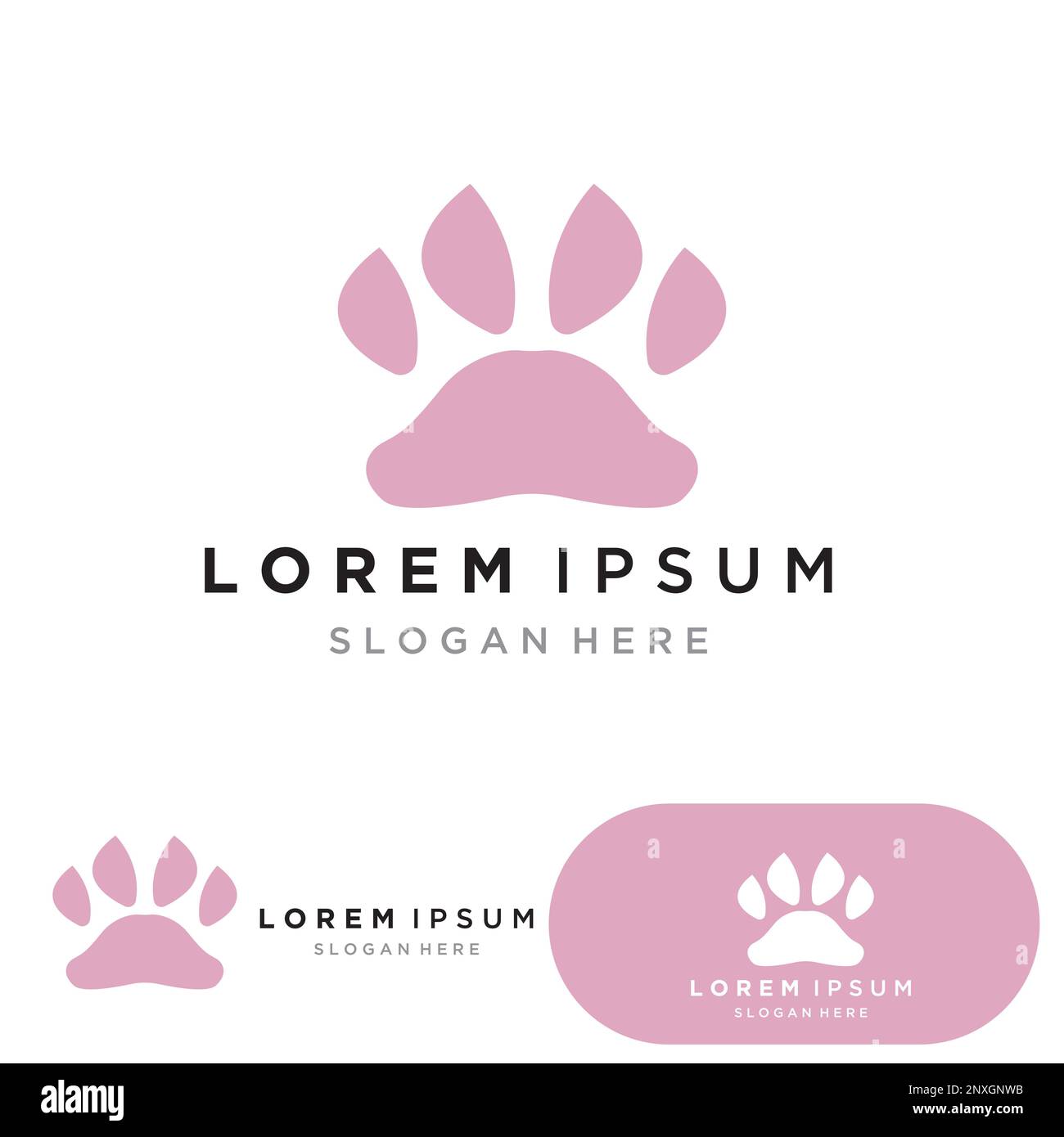 Dog paw Logo and symbol vector Stock Vector Image & Art Alamy