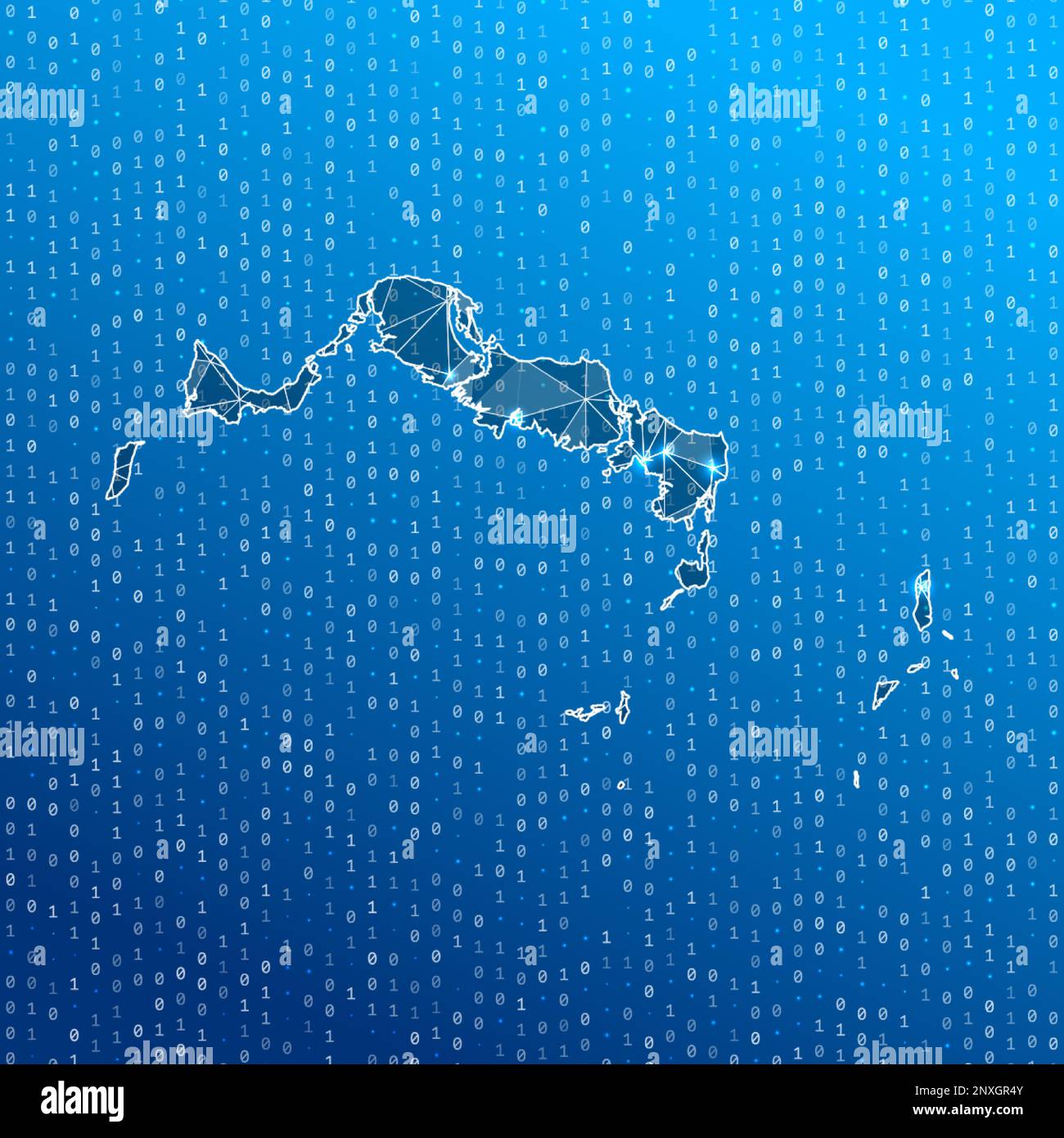 Network map of Turks and Caicos - Network Map Of Turks And Caicos Islands Island Digital Connections Map Technology Internet Network Telecommunication Concept Vector Illustration 2NXGR4Y 