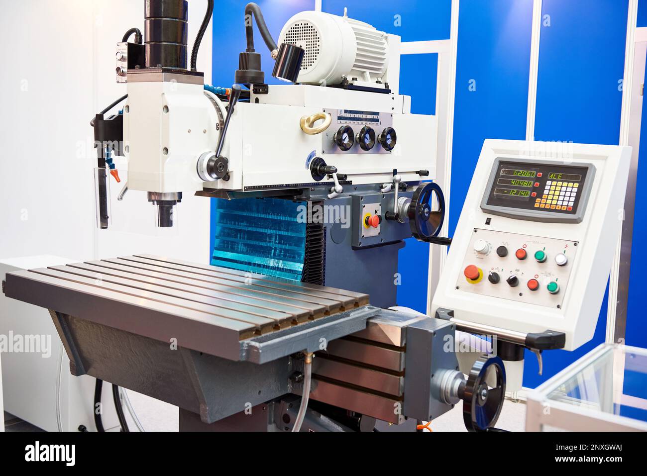 CNC modern universal milling machine Stock Photo
