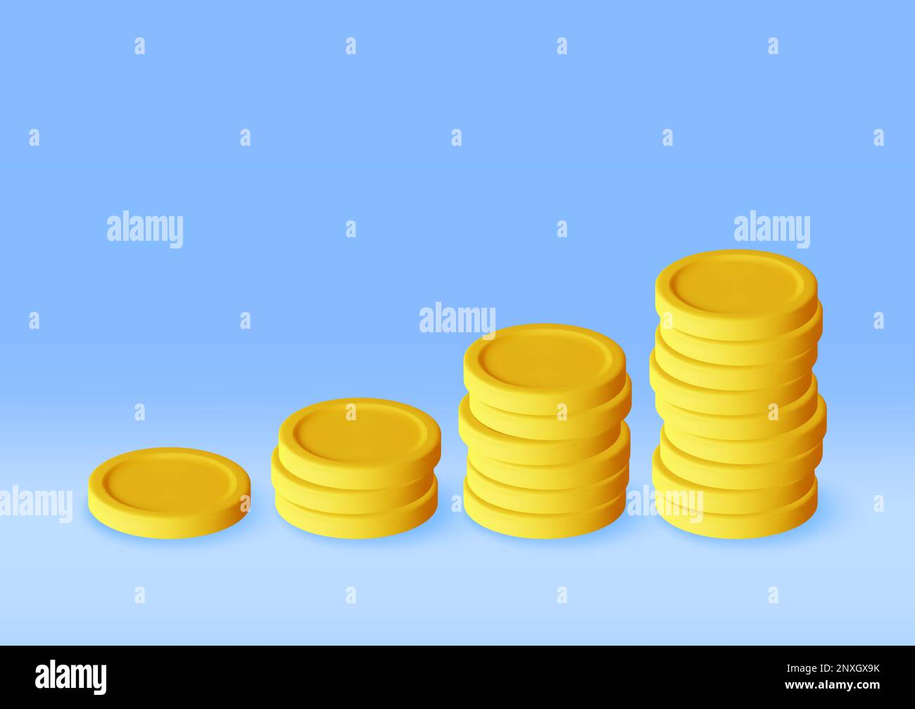 3D Stack of Gold Coins Icon Isolated Stock Vector Image & Art - Alamy