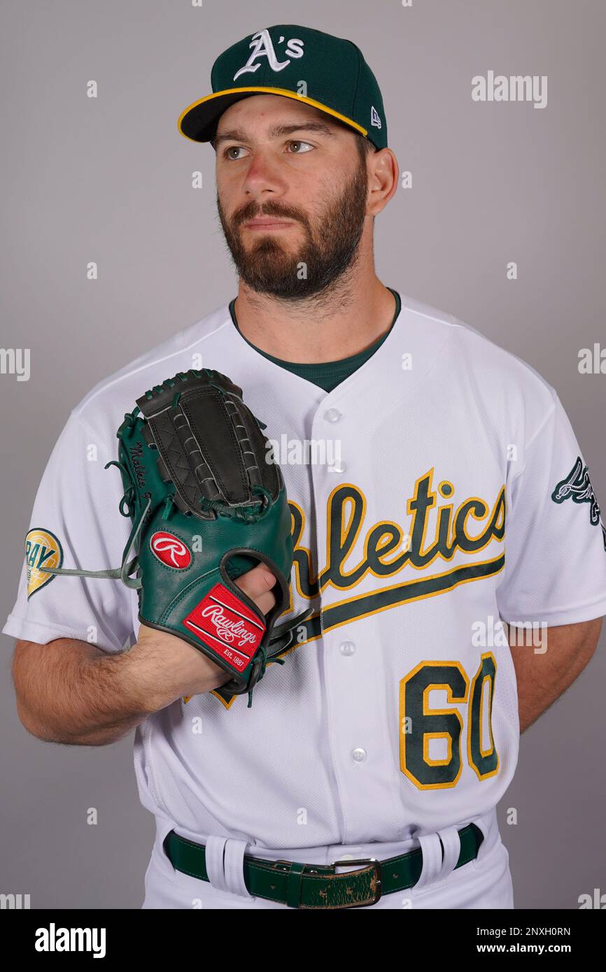 This is a 2023 photo of pitcher Sam Moll of the Oakland Athletics baseball team. This image