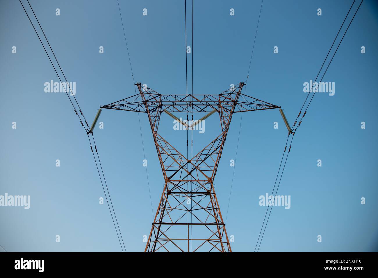 highvoltage power lines , Electric poles , electric transmission tower