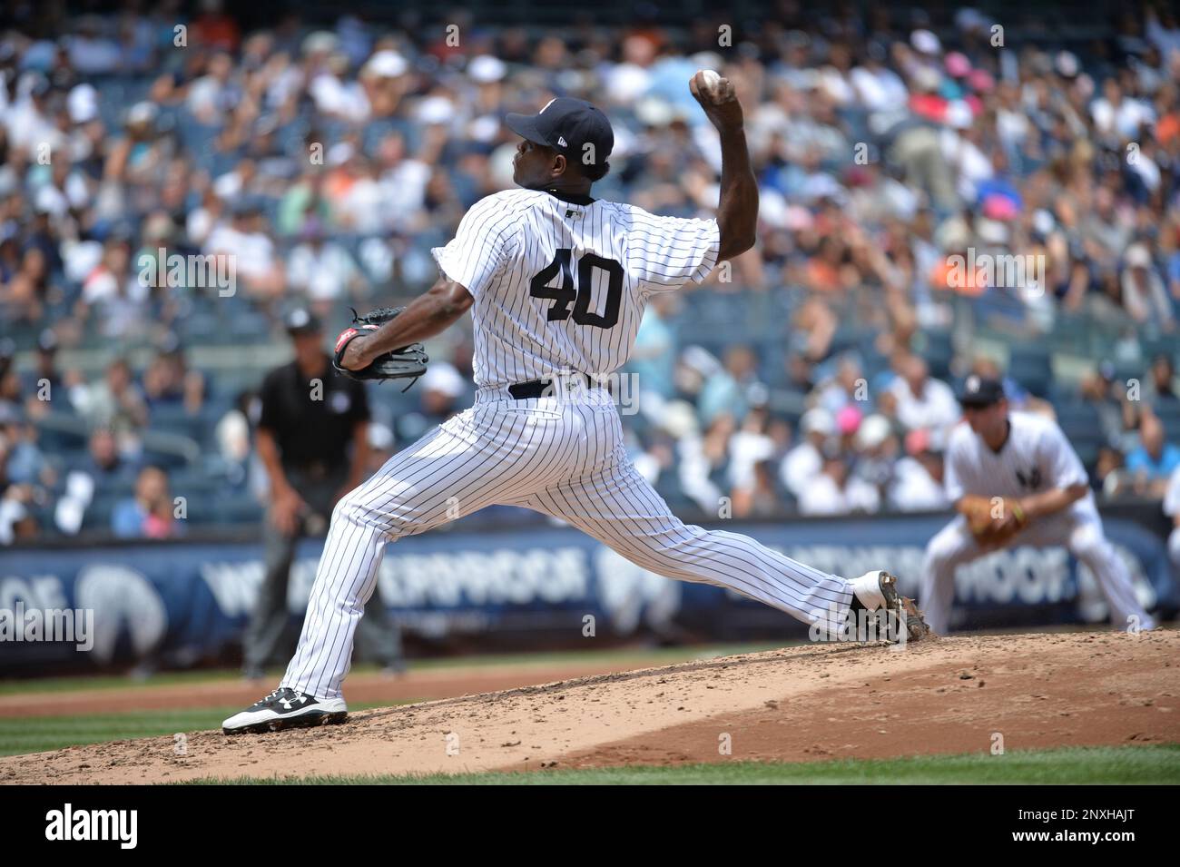 New York Yankees pitcher Luis Severino (40) during game played against