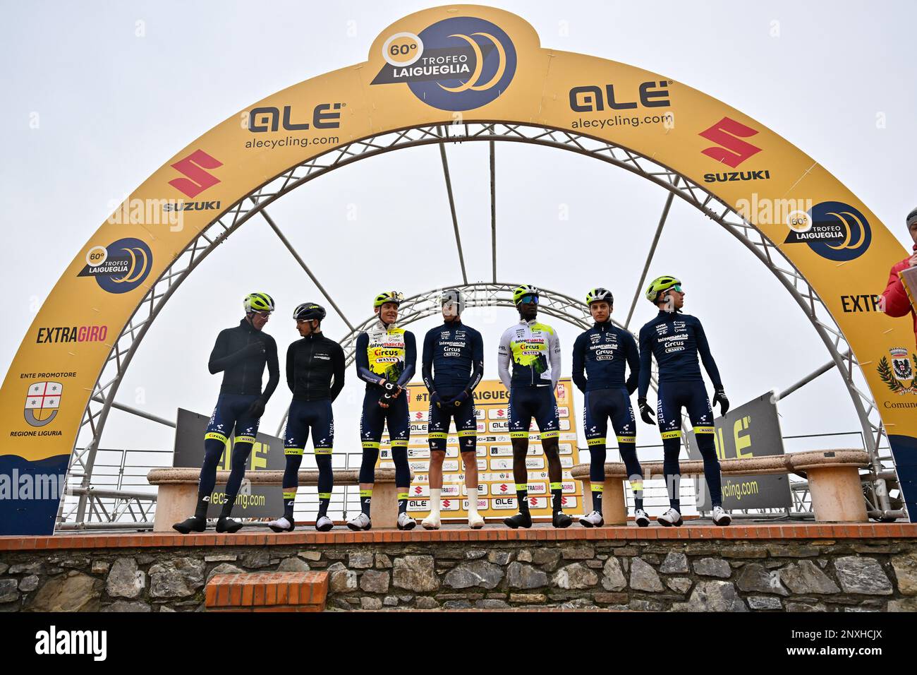 Laigueglia, Italy. 01st Mar, 2023. Laigueglia, Laigueglia, Italy, March 01, 2023, Team Intermarche - Wanty during 60° Trofeo Laigueglia - Street Cycling Credit: Live Media Publishing Group/Alamy Live News Stock Photo