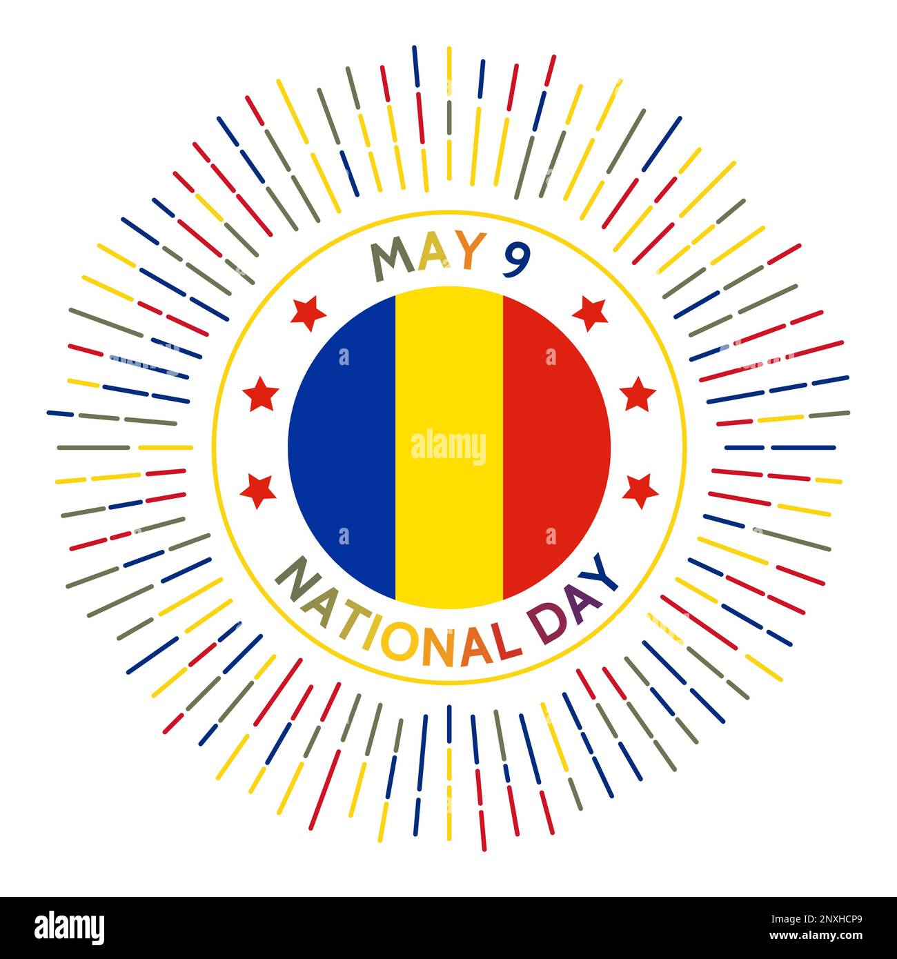 Romania national day badge. Romania's declaration of its independence 