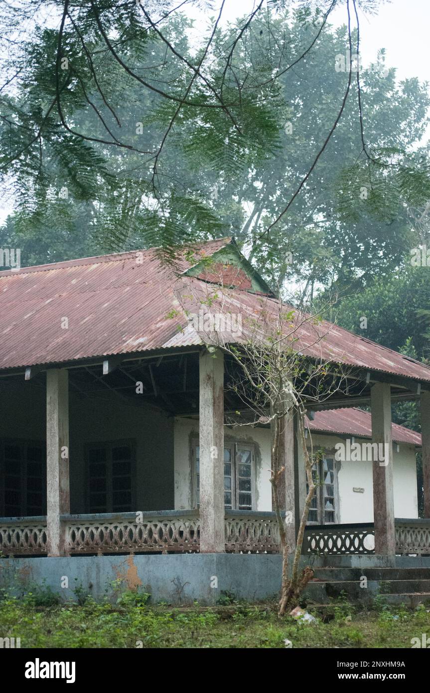 Picture of an abandoned bungalow house in Bangladesh Stock Photo
