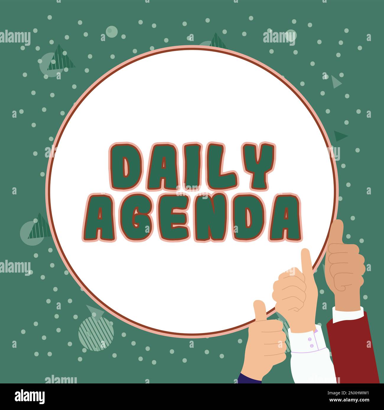 Writing displaying text Daily Agenda. Business showcase To do list of items be discussed daily