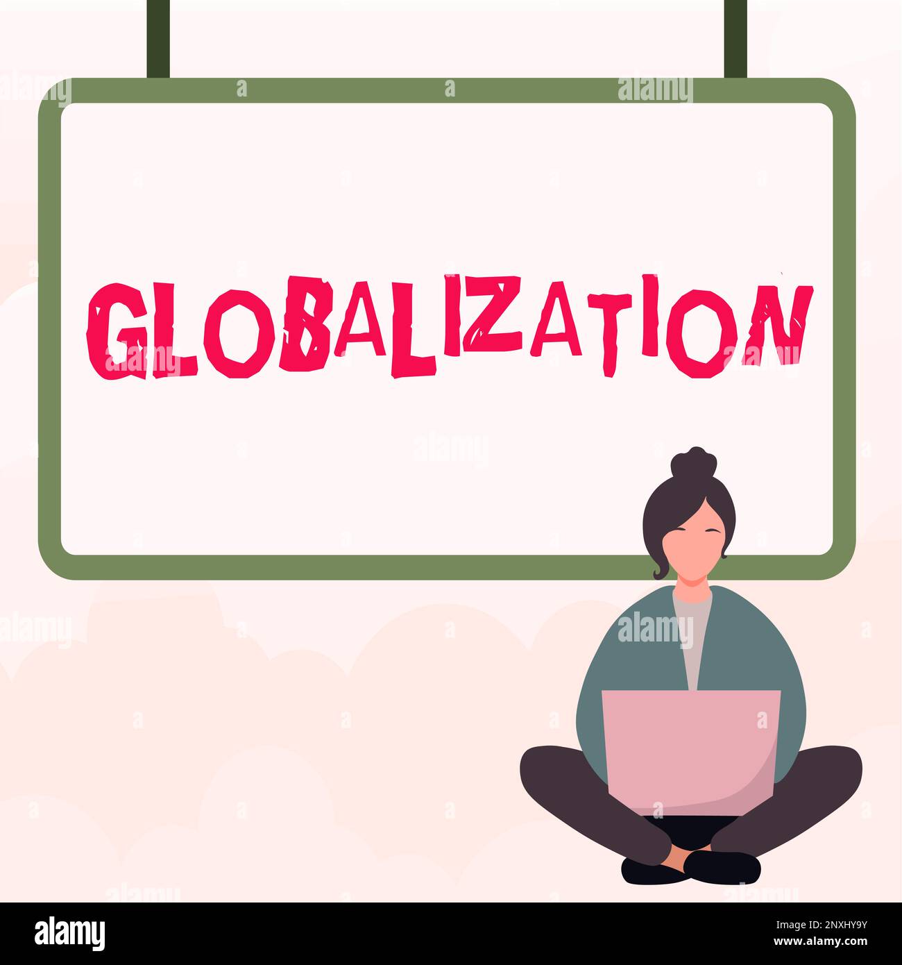 Hand writing sign Globalization. Business approach development of an ...