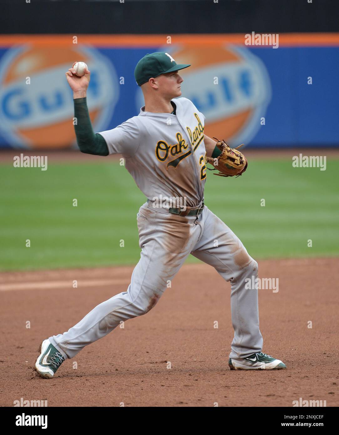 Oakland Athletics infielder Matt Chapman (26) during game against the New  York Mets at Citi Field in Queens, New York, July 23, 2017. Athletics  defeated Mets 3-2. (Tomasso DeRosa via AP Stock Photo - Alamy