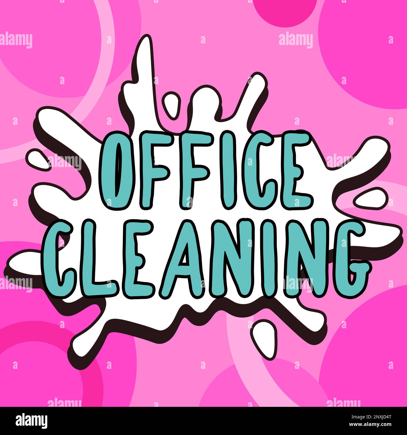 Sign displaying Office Cleaning. Business overview the action or