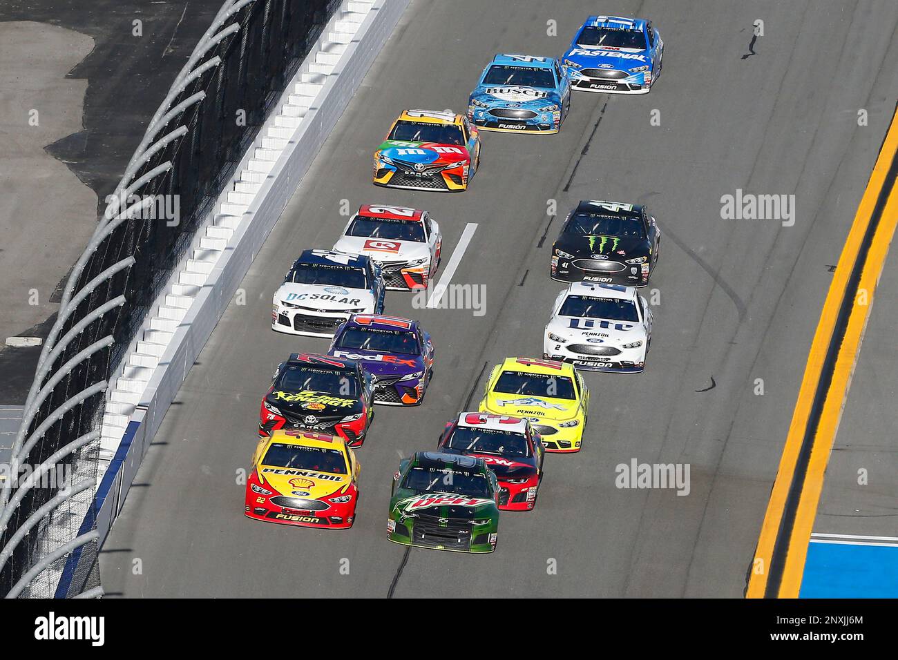 Chase Elliott (9) And Joey Logano (22) During The NASCAR The Advance ...