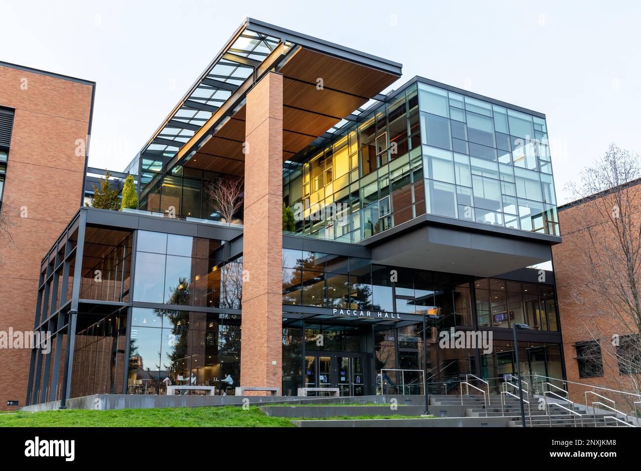 Foster Business Library in Paccar Hall at University of Washington in Seattle, WA Stock Photo