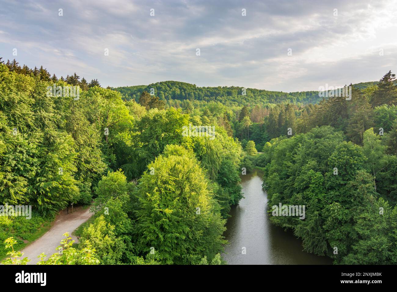 HornBad Meinberg lake Oberer Teich in Teutoburger Wald, Nordrhein