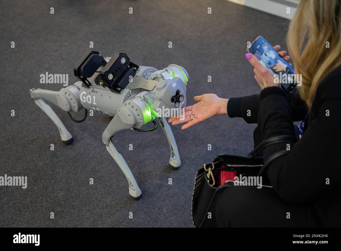Barcelona, Barcelona, Spain. 1st Mar, 2023. Robot dog. The Mobile World Congress (MWC) returns to Barcelona for another year, where it hosts the latest developments in the mobility sector between February 27 and March 2, with the addition of the 4 Years From Now (4YFN) congress to the main venue. Credit: ZUMA Press, Inc./Alamy Live News Stock Photo