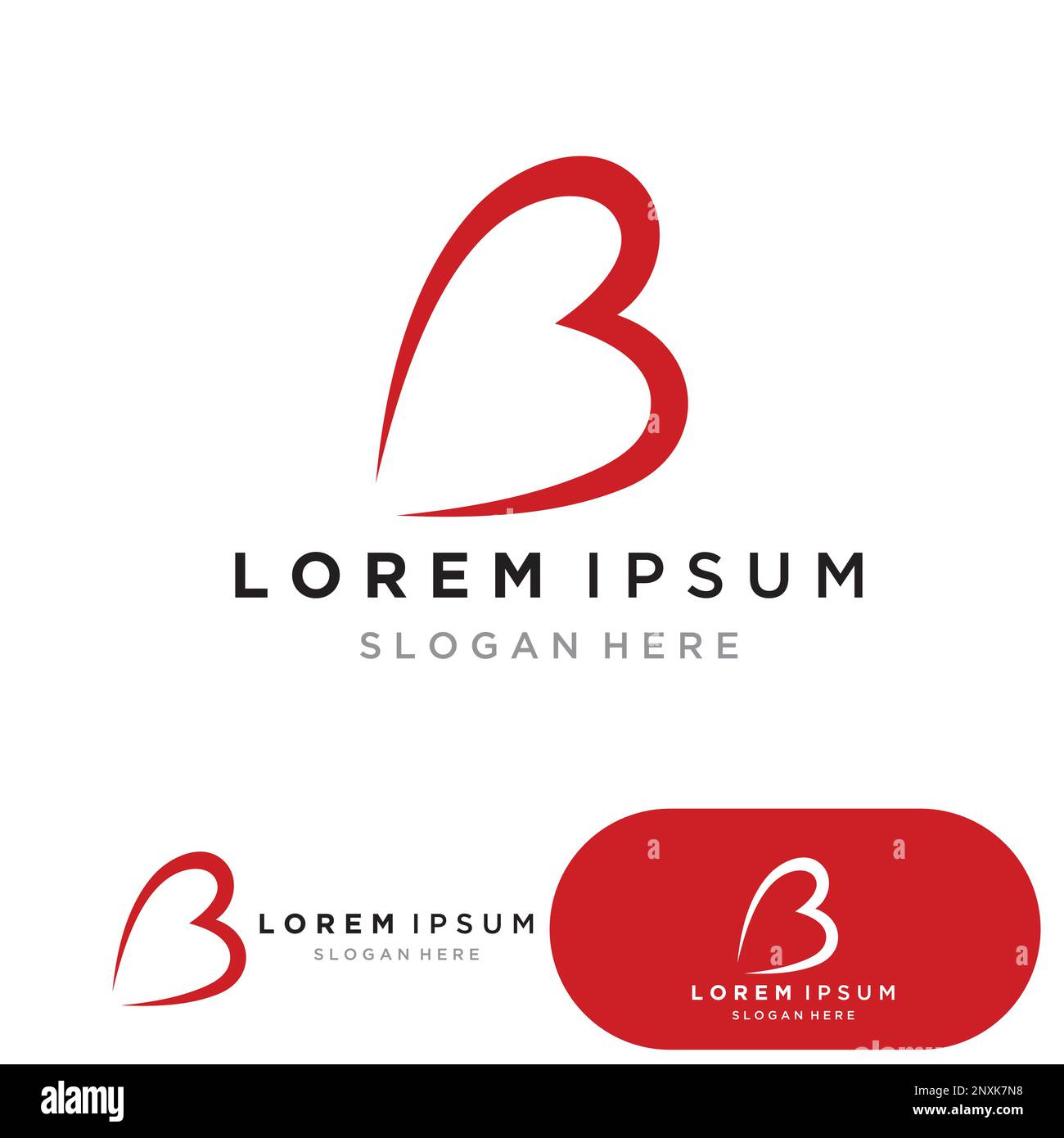 Abstract letter b logo vector. B logo symbol icon design template Stock ...