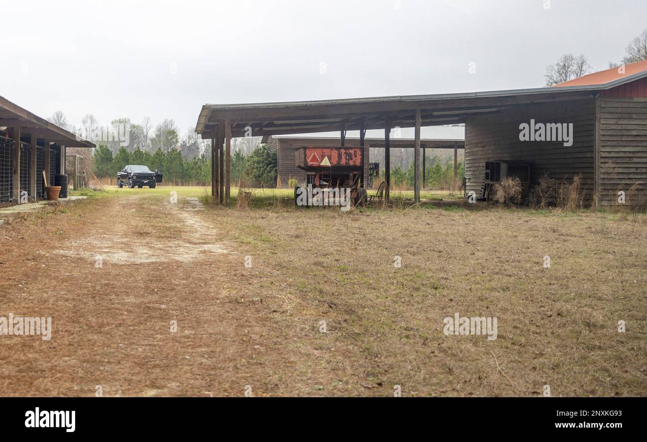 The dog kennels and hanger at the Murdaugh Moselle property on Wednesday, March 1, 2023 in