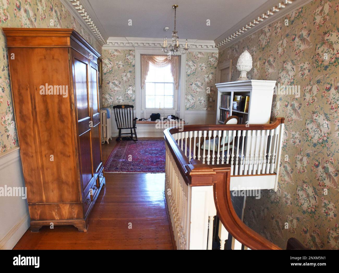 In a Jan. 25, 2018 photo, view of the second floor landing of the