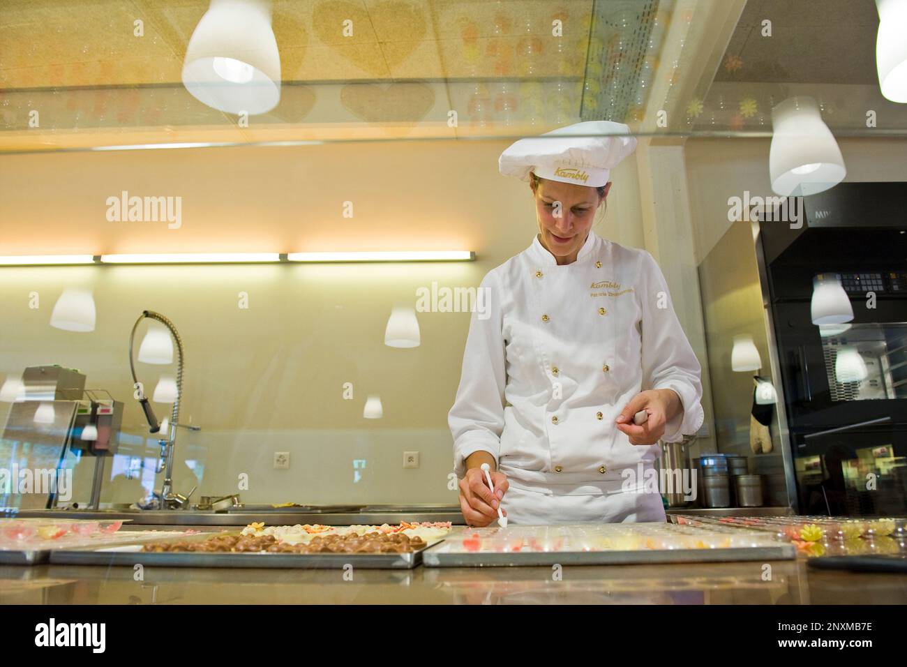 Switzerland, Canton Bern, Trubschachen, Kambly biscuit factory Stock Photo