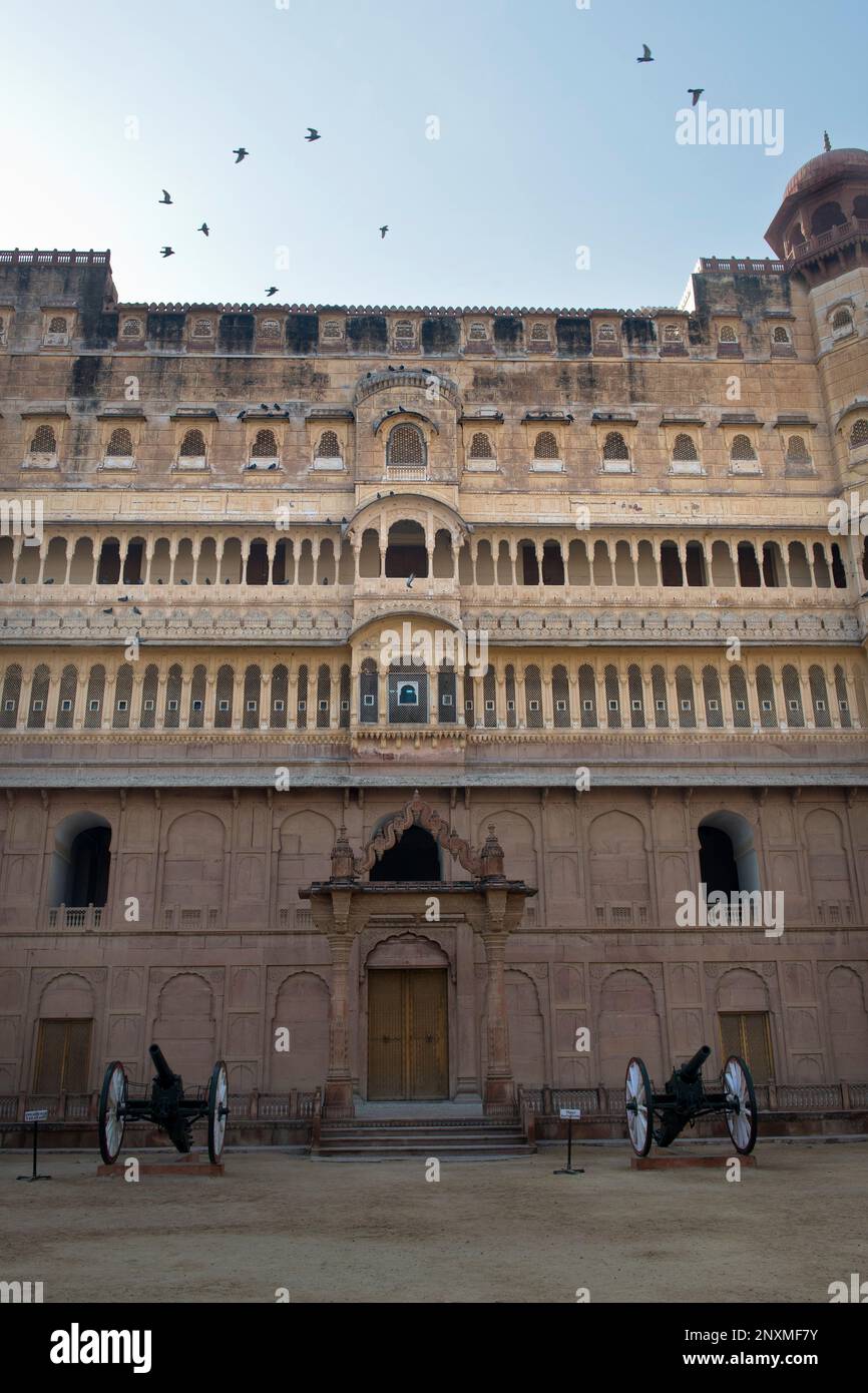 India, Rajasthan, Bikaner, Junagarh fort Stock Photo