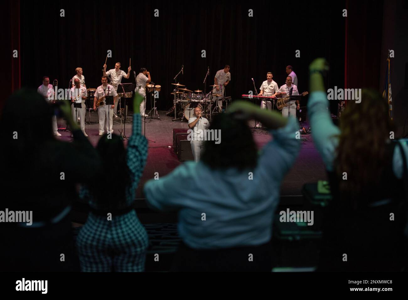 230126NPG5451471, San Juan, Puerto Rico (Jan. 26, 2023) Audience members dance during a U.S