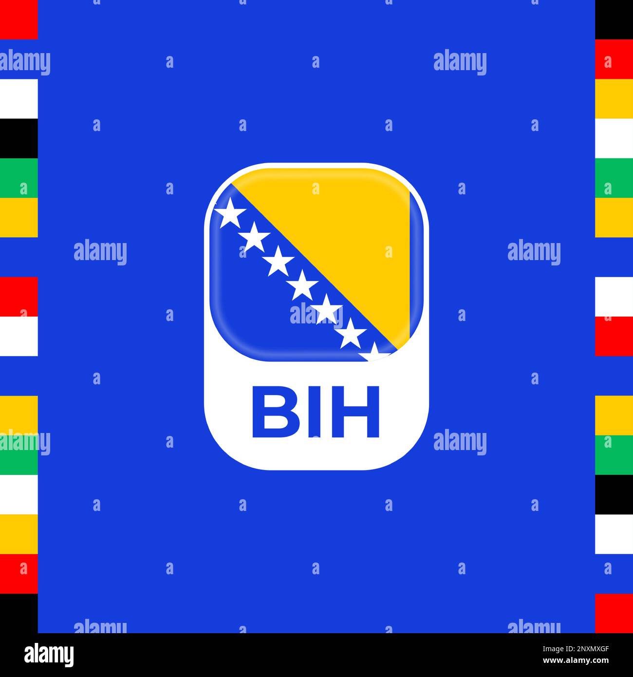 bosnia and herzegovina flag football 2024 tournament Stock Vector Image