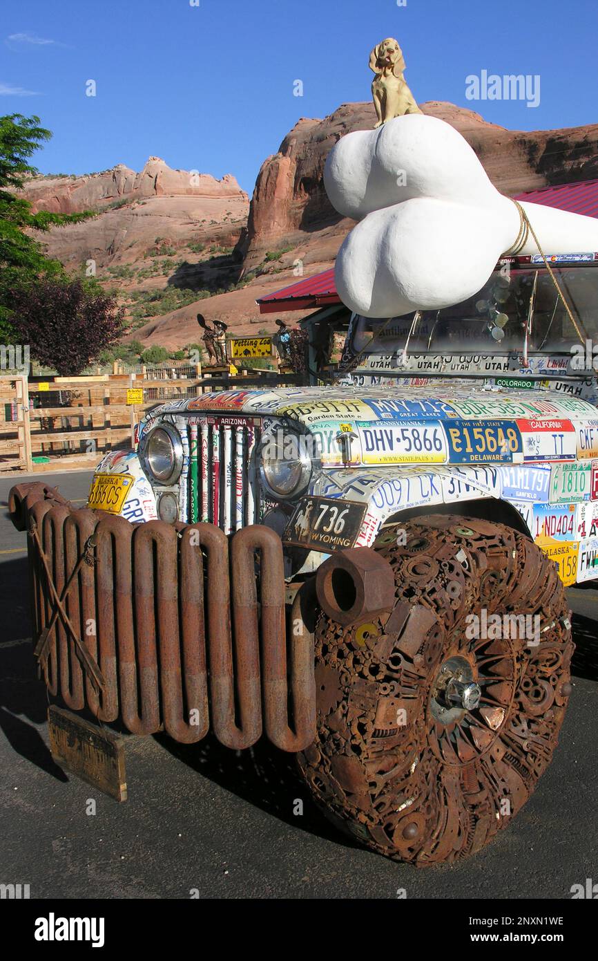 Flintstone car, Utah, United States of America Stock Photo Alamy