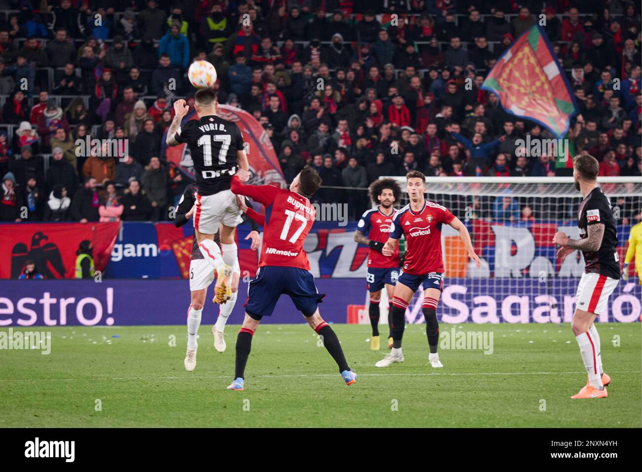 Pamplona, Spain. 1st Mar, 2023. Sports. Football/Soccer. First leg football match of the semifinal of the Copa del Rey between CA Osasuna and Athletic Club played at El Sadar stadium in Pamplona (Spain) on March 1, 2023. 900/Cordon Press Credit: CORDON PRESS/Alamy Live News Stock Photo